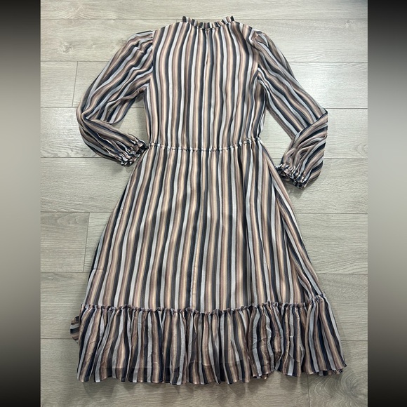 Derek Lam 10 Crosby Silk Knee Length Long Sleeve Dress - Picture 4 of 14